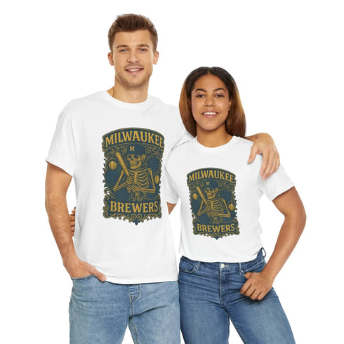 Grateful Dead - Milwaukee Brewers Retro Poster Art T-shirt - StealieShop